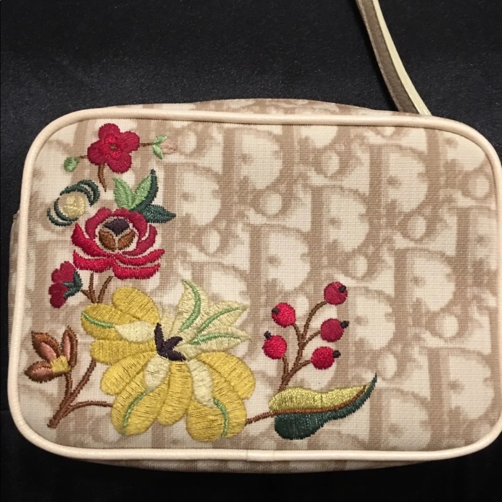 Christian Dior Authentic Embroidered Wristlet